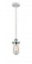  516-1P-WPC-CE231-CL-LED - Kingsbury - 1 Light - 4 inch - White Polished Chrome - Cord hung - Mini Pendant