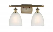  516-2W-AB-G381-LED - Castile - 2 Light - 16 inch - Antique Brass - Bath Vanity Light