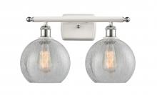 Innovations Lighting 516-2W-WPC-G125-LED - Athens - 2 Light - 18 inch - White Polished Chrome - Bath Vanity Light