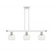  516-3I-WPC-G124-6-LED - Athens - 3 Light - 36 inch - White Polished Chrome - Cord hung - Island Light