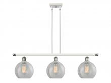 Innovations Lighting 516-3I-WPC-G125-LED - Athens - 3 Light - 36 inch - White Polished Chrome - Stem hung - Island Light