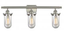  516-3W-SN-CE231-CL-LED - Kingsbury - 3 Light - 24 inch - Brushed Satin Nickel - Bath Vanity Light