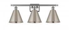  516-3W-SN-MBC-8-SN-LED - Berkshire - 3 Light - 28 inch - Brushed Satin Nickel - Bath Vanity Light