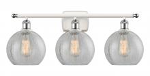 Innovations Lighting 516-3W-WPC-G125-LED - Athens - 3 Light - 28 inch - White Polished Chrome - Bath Vanity Light