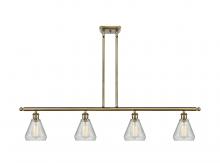  516-4I-AB-G275-LED - Conesus - 4 Light - 48 inch - Antique Brass - Cord hung - Island Light