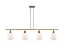  516-4I-AB-G81-LED - Eaton - 4 Light - 48 inch - Antique Brass - Cord hung - Island Light