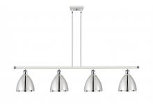  516-4I-WPC-MBD-75-PC-LED - Bristol - 4 Light - 48 inch - White Polished Chrome - Cord hung - Island Light