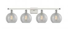 Innovations Lighting 516-4W-WPC-G125-LED - Athens - 4 Light - 38 inch - White Polished Chrome - Bath Vanity Light