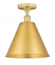  616-1F-SG-MBC-12-SG - Berkshire - 1 Light - 12 inch - Satin Gold - Semi-Flush Mount