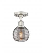 Innovations Lighting 616-1F-SN-G1213-6SM - Athens Deco Swirl - 1 Light - 6 inch - Brushed Satin Nickel - Semi-Flush Mount