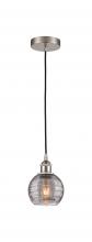 Innovations Lighting 616-1P-SN-G1213-6SM - Athens Deco Swirl - 1 Light - 6 inch - Brushed Satin Nickel - Cord hung - Mini Pendant