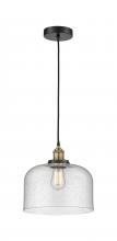  616-1PH-BAB-G74-L - Bell - 1 Light - 12 inch - Black Antique Brass - Cord hung - Mini Pendant