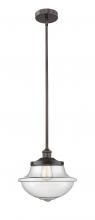  616-1S-OB-G544 - Oxford - 1 Light - 12 inch - Oil Rubbed Bronze - Cord hung - Mini Pendant