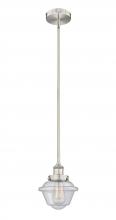  616-1SH-SN-G534-LED - Oxford - 1 Light - 7 inch - Brushed Satin Nickel - Cord hung - Mini Pendant