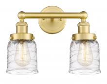  616-2W-SG-G513 - Bell - 2 Light - 14 inch - Satin Gold - Bath Vanity Light