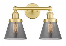  616-2W-SG-G63 - Cone - 2 Light - 15 inch - Satin Gold - Bath Vanity Light