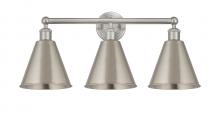  616-3W-SN-MBC-8-SN - Berkshire - 3 Light - 26 inch - Satin Nickel - Bath Vanity Light