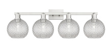 Innovations Lighting 716-4W-SN-G122C-8CL - Athens - 4 Light - 35 inch - Brushed Satin Nickel - Bath Vanity Light