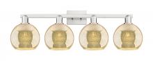 Innovations Lighting 716-4W-SN-G128-8 - Athens - 4 Light - 35 inch - Brushed Satin Nickel - Bath Vanity Light