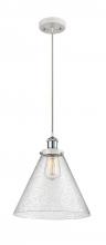  916-1P-WPC-G44-L-LED - Cone - 1 Light - 12 inch - White Polished Chrome - Cord hung - Mini Pendant