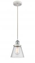  916-1P-WPC-G64-LED - Cone - 1 Light - 6 inch - White Polished Chrome - Cord hung - Mini Pendant