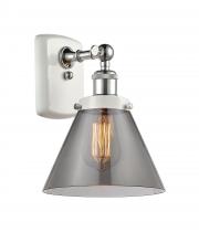  916-1W-WPC-G43-LED - Cone - 1 Light - 8 inch - White Polished Chrome - Sconce