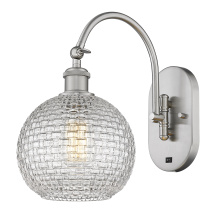 Innovations Lighting 918-1W-SN-G122C-8CL - Athens - 1 Light - 8 inch - Brushed Satin Nickel - Sconce