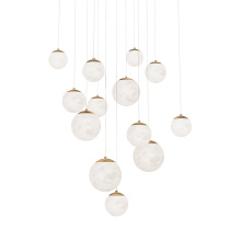 Modern Forms PD-34413S-AB - Pisces Multilight Pendant Light