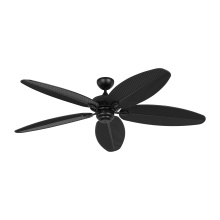 Generation Lighting 5CUR60BK - Cruise Outdoor 60 in Matte Black with Matte Black Blades