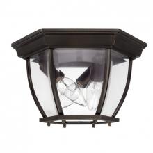  9802BK - 3 Light Outdoor Flush Mount