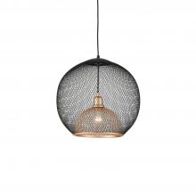  494418-BK/GD - Gibraltar 18-in Black/Gold 1 Light Pendant