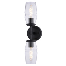 Vaxcel International W0531 - Warren 18.5-in. 2 Light Wall Light Matte Black