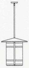  BSH-17LGW-BK - 17" berkeley long body stem hung pendant