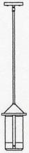  BSH-6LAM-N - 6" berkeley long body stem hung pendant