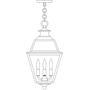  INH-10GRRM-AC - 10" inverness pendant with glass roof