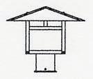  MP-12CLGW-BK - 12" monterey post mount with cloud lift overlay