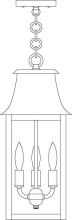  ORH-8CLR-BK - 8" orpington pendant