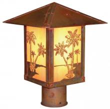  TRP-9PTTN-RC - 9" timber ridge post mount with palm tree filigree