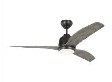  3AVLR54AGPD - Avila 54" Dimmable Integrated LED Indoor/Outdoor Aged Pewter Ceiling Fan with Light Kit