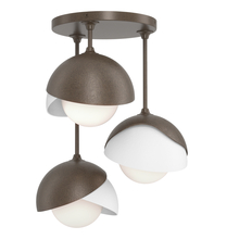  121374-SKT-05-02-GG0711 - Brooklyn 3-Light Double Shade Semi-Flush