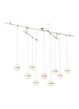  700HNE9NB-LED930S - Modern Mini Hanea dimmable LED Chandelier Ceiling Light in a Natural Brass/Gold Colored finish