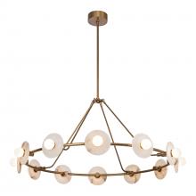  CH346046VBAR-UNV - Dahlia 46-in Vintage Brass/Alabaster LED Chandeliers