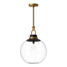  PD520516AGCL - Copperfield 16-in Aged Gold/Clear Glass 1 Light Pendant