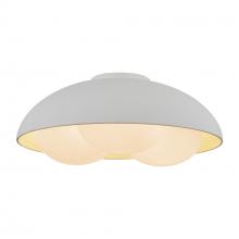  FM495316AWOP - Robyn 16-in Antique White/Opal Glass Socket Flush Mount