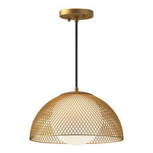  PD402513GDOP - Haven 12-in Gold/Opal Matte Glass 1 Light Pendant