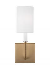  4167101-848 - Greenwich modern farmhouse 1-light indoor dimmable bath vanity wall sconce in satin brass gold finis