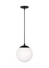  6018-112 - Small One Light Pendant with White Glass