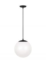  6022-112 - Large One Light Pendant with White Glass