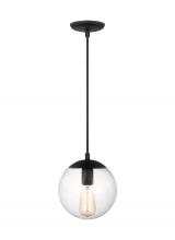  6501801-112 - Small One Light Pendant with Clear Seeded Glass