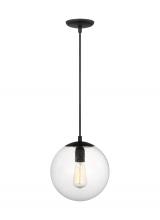  6601801-112 - Medium One Light Pendant with Clear Seeded Glass